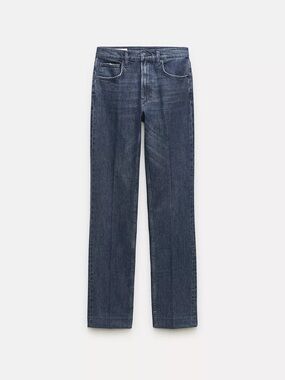 Zara Women's Dark Blue Straight Leg Jeans